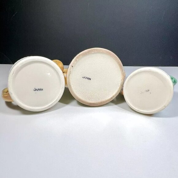 Vintage Ceramic Windmill Tea Set Made in Japan Hand Painted Teapot Sugar Creamer - Picture 13 of 14